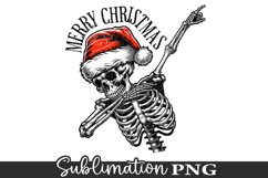 Merry Christmas, Skeleton Sublimation - High Quality 300 Dpi Product Image 1