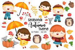 Autumn Season Clipart - Cute Kids Clip Art Product Image 1