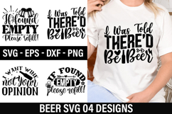 Beer SVG Design - I want wine not your opinion Product Image 1