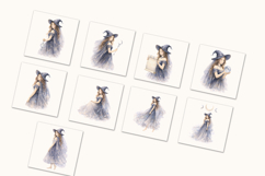 Witch Watercolor Clipart PNG, Mystic Witch Product Image 4