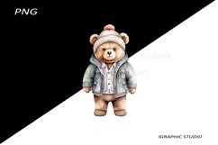 Grumpy Teddy Bear Clipart, Teddy Bear Clipat Product Image 1