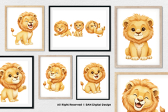 15 Bundle Watercolor Baby Lion King Jungle Animal Wildlife Product Image 4
