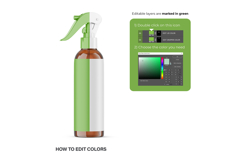 Amber Trigger Spray Bottle - PSD Mockup Product Image 4