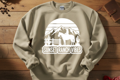 Sunset Ranch Vibes Svg, Western Cowgirl Svg, Ranch Life Svg Product Image 3