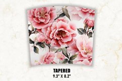 Peony Flowers Tumbler Wrap| Flower Tumbler Sublimation Product Image 4