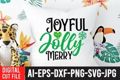 Joyful Jolly Merry SVG ,Joyful Jolly Merry SVG Cut File Product Image 4