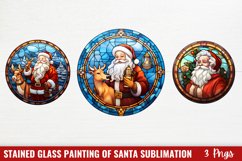 Stained Glass Painting Of Santa Clipart, Product Image 1