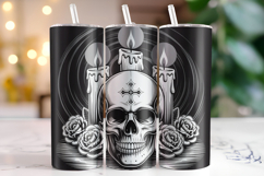 Halloween Skull Tumbler Wrap | Sublimation | Tumblers Product Image 1