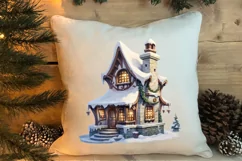Fairy Christmas House Sublimation Clipart, Fairy Christmas Product Image 4