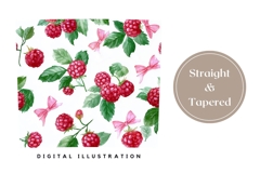 Watercolor Raspberry Tumbler Wrap, Floral Tumbler Design Product Image 4
