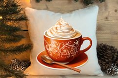 Christmas Cake Clipart, Christmas Cappuccino Clipart Product Image 4