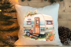 Watercolor Caravan Clipart, Caravan Clipart, Caravan Product Image 4