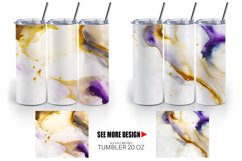 Alcohol Ink Gold Splashes| Tumbler Sublimation Wrap Product Image 5