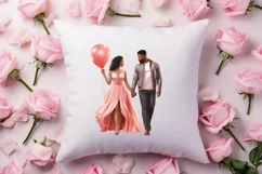 Valentines Day Black Couple Clipart, Black Couple Clipart Product Image 4