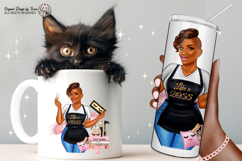 Black Lash Artist Woman PNG Boss Babe Beauty Sublimation PNG Product Image 4