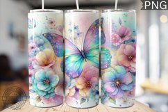 Glitter Butterfly Sublimation - Butterfly Tumbler Design Product Image 1
