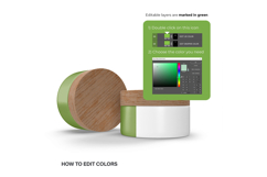 Plastic Jars With Wooden Lids - PSD Mockup Product Image 4