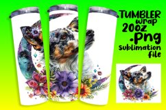 Woof Watercolors: Sublimation Dog Lover&#039;s Tumbler 20oz Product Image 1