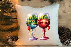 Christmas Wine Cup Sublimation Clipart Product Image 4