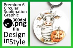 Adorable Halloween Cow Round Design Product Image 1