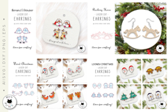 Christmas Earrings Laser Cut Big Bundle | Stud Earrings Product Image 5