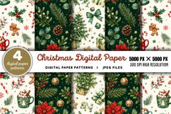 Christmas Digital Paper Backgrounds JPG Product Image 1