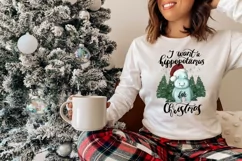 Holiday Quote | I Want A Hippopotamus For Christmas | Design Product Image 1