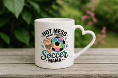 Hot mess always stressed Soccer mama PNG Sublimation | Socce Product Image 4