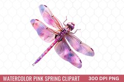 Watercolor Pink Spring Clipart Product Image 1