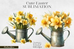 Cute Easter and Spring Clipart PNG. Product Image 1