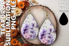 Petal Power Sublimation Teardrop Earrings Whimsy PNG Product Image 1