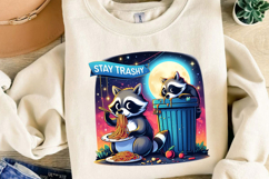 Stay Trashy Sublimation, Funny Raccoon Png Product Image 4