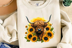 Funny Cow Floral Sublimation, Hello Summer Png Product Image 4
