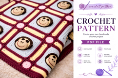 Monkey Baby Blanket Crochet Pattern PDF Product Image 3