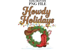 Howdy Holidays png design for T-shirts Product Image 1