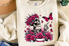 Funny Floral Skeleton Sublimation, Sarcastic Png Product Image 4