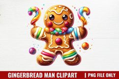 Gingerbread Man Clipart PNG Product Image 1
