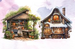 Cottage Kitchen Sublimation Clipart, Cottage Kitchen Collect Product Image 4