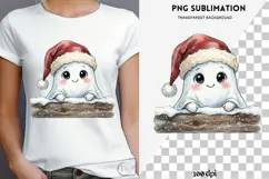 Christmas peeking character png design for T-shirts Product Image 4