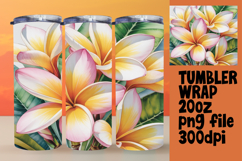 20oz Sublimation Tumbler Wrap , Flowers Product Image 1