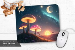 Celestial Starry Mushrooms Mouse Pad PNG Design Product Image 1
