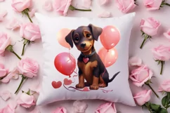Cute Valentine Dog Clipart, Valentines Day Dog Clipart Product Image 4
