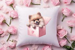 Cute Valentine Pomeranian Puppy, Valentines Clipart Product Image 4