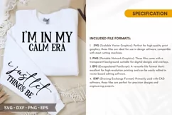 i'm in my calm era i just let things be SVG - T-Shirt Design Product Image 4