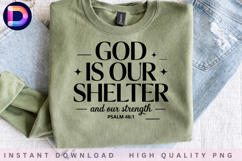 God Is Our Shelter Psalm 46:1 Christian PNG Product Image 4
