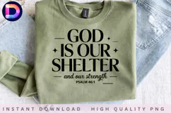 God Is Our Shelter Psalm 46:1 Christian PNG Product Image 4