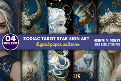 Zodiac Tarot Star Sign Art Collection PNG Product Image 1