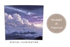 Night Sky Tumbler Wrap Design, Clouds Tumbler Sublimation Product Image 4