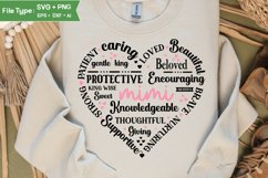 Mimi Heart Shape SVG | Mother&#039;s Day Heart SVG PNG Product Image 4