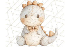 Cute Pastel Dinosaur Clipart PNG for Nursery Art, Baby Decor Product Image 4
